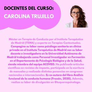 CURSO FORMACION PSICOLOGIA CLINICA CONDUCTUAL CONTEXTUAL